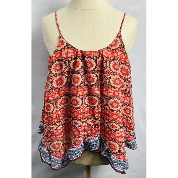 Patrons of peace spaghetti strap tank top blouse size M - Picture 1 of 3